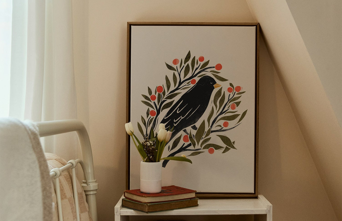 Blackbird & Red Berries, Poster